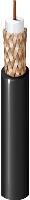 A black coaxial cable
